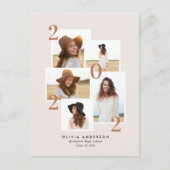 写真モダン数々のグラフィック幾何学的テラコッタ シーズンポストカード (正面)