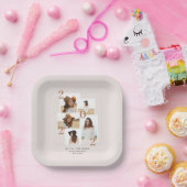 写真モダン数々のグラフィック幾何学的テラコッタ ペーパープレート (パーティー)