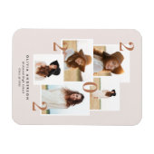 写真モダン数々のグラフィック幾何学的テラコッタ マグネット (横)