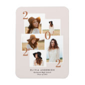 写真モダン数々のグラフィック幾何学的テラコッタ マグネット (縦)