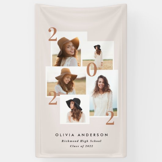 写真モダン数々のグラフィック幾何学的テラコッタ 横断幕 (縦)