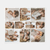 写真モダン数々のコラージュ フリースブランケット (正面(横))