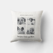 写真モダン数々のパパギフトエレガント白黒 クッション (裏面)