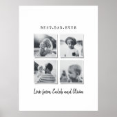 写真モダン数々のパパギフトエレガント白黒 ポスター (正面)