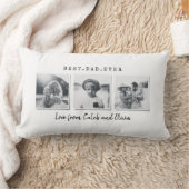 写真モダン数々のパパギフトエレガント白黒 ランバークッション (ブランケット)