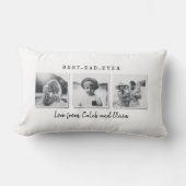 写真モダン数々のパパギフトエレガント白黒 ランバークッション (正面)