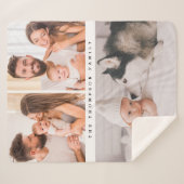 写真モダン数々のパーソナライズされたシンプルホームファミリー シェルパブランケット (正面(横))