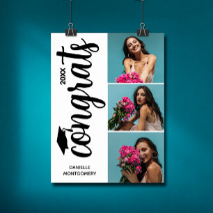 写真モダン数々の卒業会 ポスター