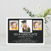 写真モダン数々の卒業党招待状 招待状 (スタンド正面)