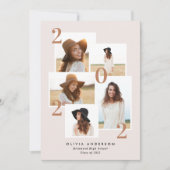 写真モダン数々の図幾何学テラコッタ 案内状 (正面)