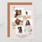 写真モダン数々の図幾何学テラコッタ 案内状 (正面/裏面)