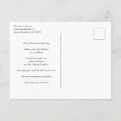 写真モダン文字オーバーレイ結婚式の日付を保存 案内ポストカード (裏面)