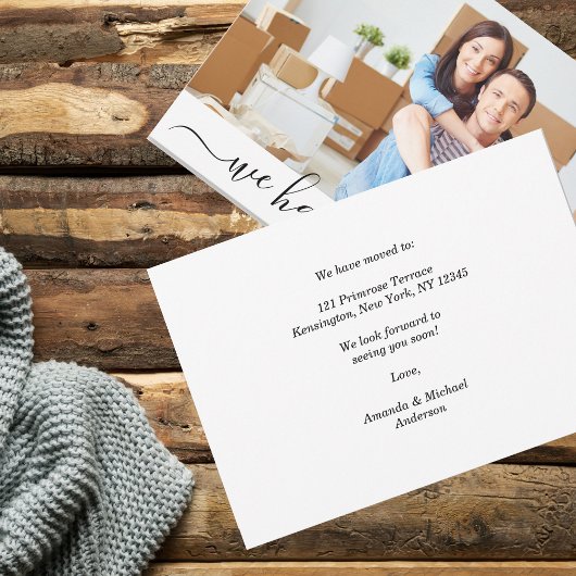 写真モダン新しいアドレスを移動 案内状