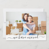 写真モダン新しいアドレスを移動 案内状 (正面)