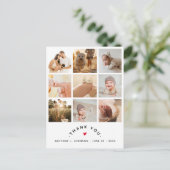 写真モダン新生児数々の家族ありがとう ポストカード (スタンド正面)