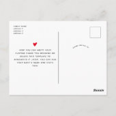 写真モダン新生児数々の家族ありがとう ポストカード (裏面)