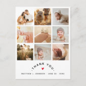 写真モダン新生児数々の家族ありがとう ポストカード (正面)