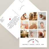 写真モダン新生児数々の家族ありがとう ポストカード