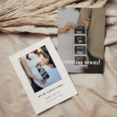 写真モダン新生児来の妊娠 案内状