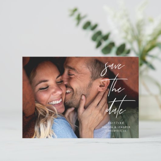 写真モダン日エレガント付カードの保存 (スタンド正面)