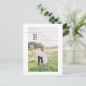 写真モダン日付のポストカードを保存 ポストカード (スタンド正面)