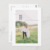 写真モダン日付のポストカードを保存 ポストカード (正面/裏面)