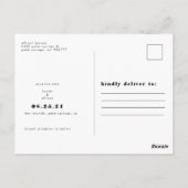 写真モダン日付のポストカードを保存 ポストカード (裏面)