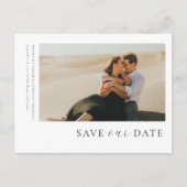 写真モダン日付のポストカードを保存 案内ポストカード (正面)