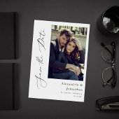 写真モダン日付の保存招待状 招待状