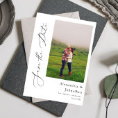 写真モダン日付の保存招待状 招待状