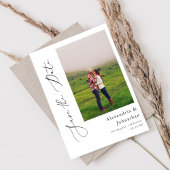 写真モダン日付の保存招待状 招待状