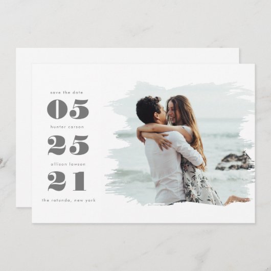 写真モダン日付の保存 (正面/裏面)