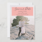 写真モダン日付の保存 |コーラル セーブザデート (正面)