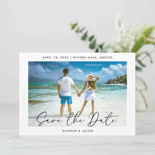 写真モダン日付の保存 セーブザデート (スタンド正面)