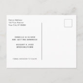 写真モダン日付の保存 ポストカード (裏面)