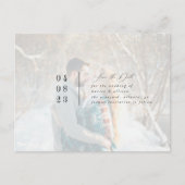 写真モダン日付の保存 ポストカード (正面)