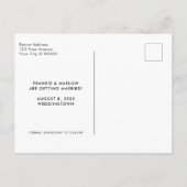 写真モダン日付の保存 ポストカード (裏面)