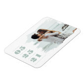 写真モダン日付の保存 マグネット (左側)