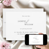 写真モダン日付の保存 | ミニマ結婚リスト 案内状