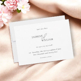 写真モダン日付の保存 | ミニマ結婚リスト 案内状