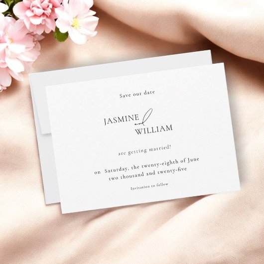 写真モダン日付の保存 | ミニマ結婚リスト 案内状