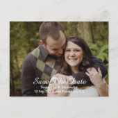 写真モダン日付の保存 案内ポストカード (正面)