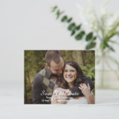 写真モダン日付の保存 案内ポストカード (スタンド正面)