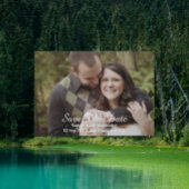 写真モダン日付の保存 案内ポストカード