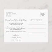 写真モダン日付の保存 案内ポストカード (裏面)