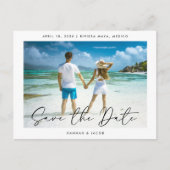 写真モダン日付の保存 案内ポストカード (正面)