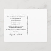 写真モダン日付の保存 案内ポストカード (裏面)