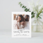 写真モダン日付の保存 案内ポストカード (スタンド正面)