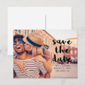 写真モダン日付はがきを保存 案内ポストカード (正面/裏面)