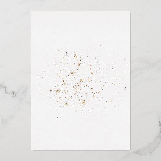 写真モダン日付を保存実在金箔Invitati 箔招待状 (裏面)